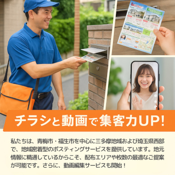 チラシと動画で集客力を高めます！